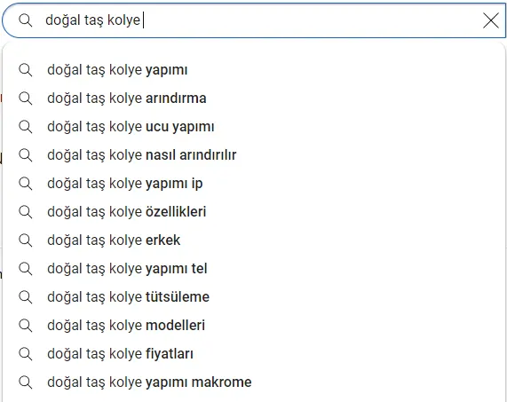 youtube arama öner özelliği 