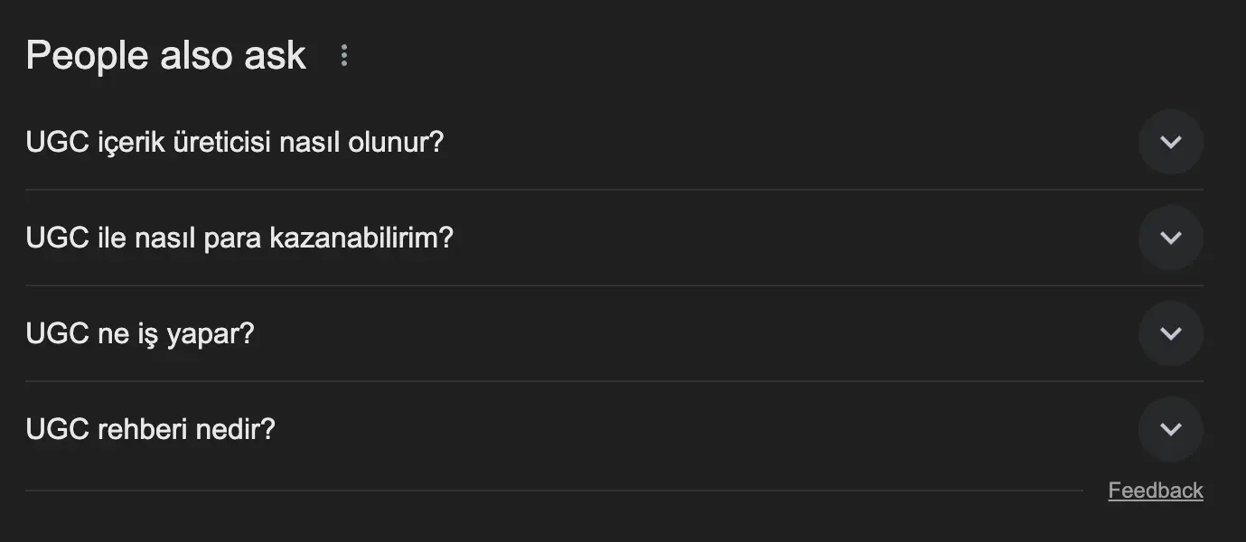 kullanıcı sorguları