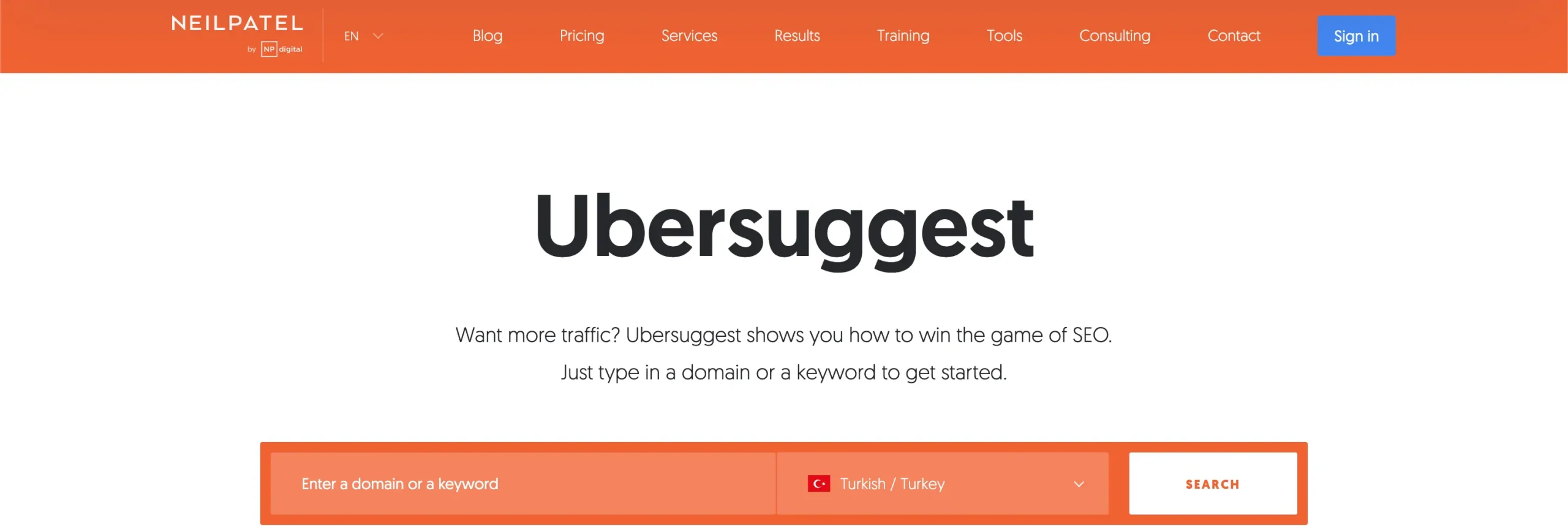 ubersuggest anahtar kelime araştırması